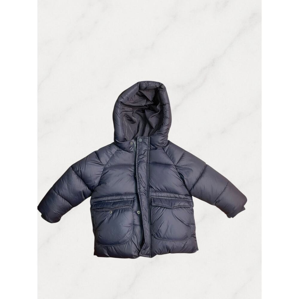 Zara Navy Blue Puffer Jacket